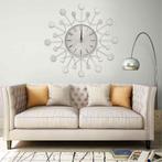 vidaXL Wandklok 40 cm metaal zilverkleurig, Huis en Inrichting, Woonaccessoires | Klokken, Verzenden, Nieuw