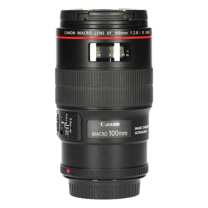 Canon EF 100mm f/2.8L Macro IS USM met garantie, Audio, Tv en Foto, Fotografie | Lenzen en Objectieven, Gebruikt, Ophalen of Verzenden
