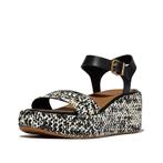-0% FitFlop  FitFlop Platfforms woven wedge ankle-strap sand, Kleding | Dames, Schoenen, Verzenden, Nieuw, Zwart
