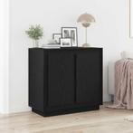 vidaXL Moderne Buffet Sideboard Zwart eiken 80 x 34 x 75 cm, Minder dan 50 cm, Verzenden, Nieuw, Minder dan 100 cm