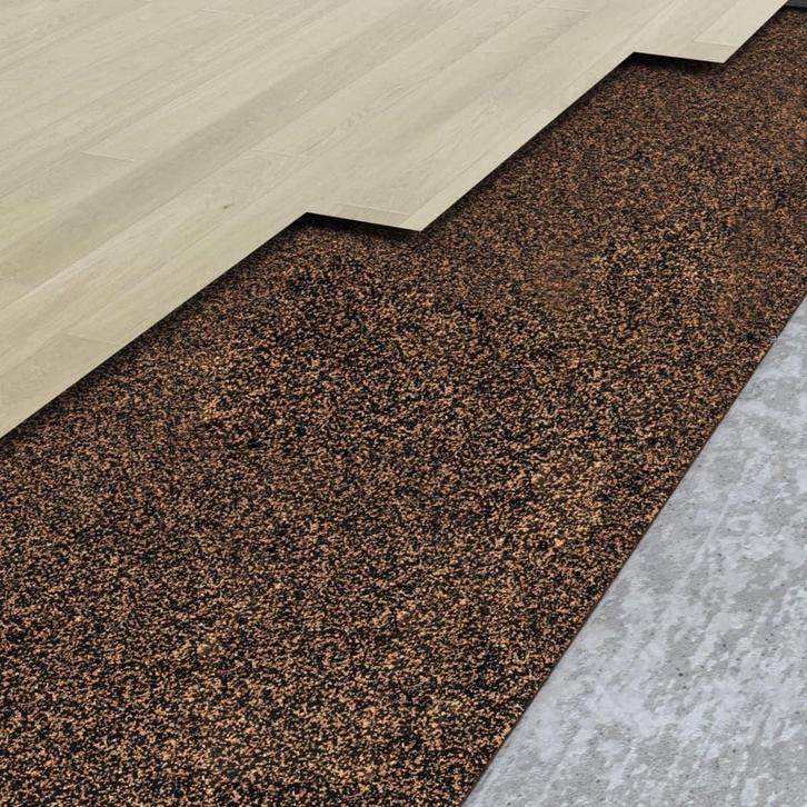 vidaXL Kurkrol 100x500 cm 2 mm rubber, Doe-het-zelf en Verbouw, Isolatie en Afdichting, Nieuw, Verzenden