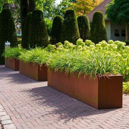 Plantenbak Cortenstaal 200x50x50 cm, Tuin en Terras, Bloembakken en Plantenbakken, Nieuw, Verzenden