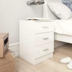 vidaXL Nachtkastje 38x35x56 cm bewerkt hout hoogglans wit, Huis en Inrichting, Minder dan 45 cm, Verzenden, Nieuw, 55 tot 70 cm