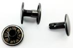 Holnieten met 2 bolle koppen van Ø 7 mm antraciet / zwart..., Verzenden, Nieuw