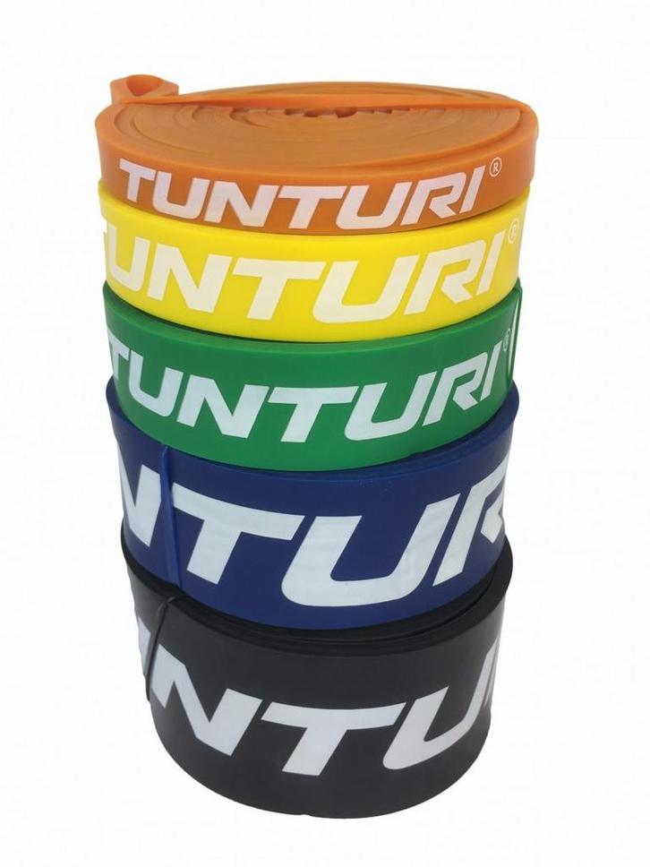 Tunturi Power Bands l complete set met 5 sterktes, Sport en Fitness, Fitnessmaterialen, Weerstandband, Nieuw, Verzenden