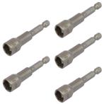 Set van 5 dop bit adapters 1/4 sleutelwijdte 12 mm. lengte, Nieuw, Ophalen of Verzenden