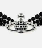 Vivienne Westwood - Platina/Ruthenium - Zwarte Agaat