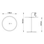 Bijzettafel Calimera zwart staal Ø38 cm met handgreep casa.p, Verzenden, Nieuw