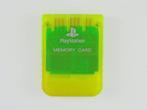 Sony PS1 1MB Memory Card Transparant Geel (PS1 Accessoires), Spelcomputers en Games, Spelcomputers | Sony PlayStation 1, Ophalen of Verzenden