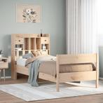 vidaXL Bed met boekenkast zonder matras massief grenenhout, Huis en Inrichting, Slaapkamer | Bedden, Eenpersoons, Bruin, Verzenden