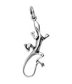 Zilveren Salamander/Gekko lang ketting hanger, Sieraden, Tassen en Uiterlijk, Verzenden, Nieuw