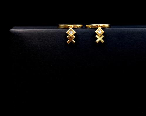 Oorbellen ‘X’ 750 jaar Amsterdam – Verguld, Postzegels en Munten, Munten en Bankbiljetten | Toebehoren, Verzenden