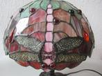 Lamp - Tiffany stijl glas in lood lamp met libellen en, Antiek en Kunst