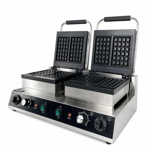 HCB Wafelijzer - Luikse wafels - 4st - 230V - RVS, Zakelijke goederen, Horeca | Keukenapparatuur, Nieuw in verpakking, Fornuis, Frituur en Grillen