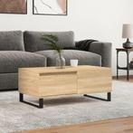 vidaXL Salontafel 90x50x36,5 cm bewerkt hout sonoma, Huis en Inrichting, Tafels | Salontafels, 50 tot 100 cm, Verzenden, Nieuw