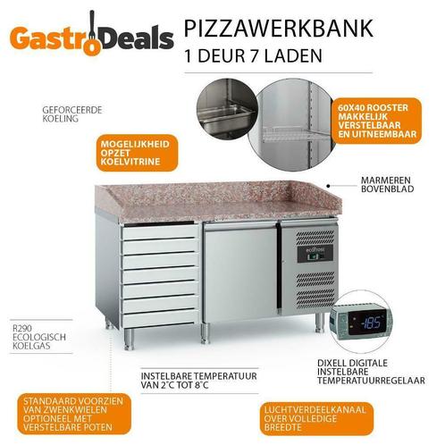 Actie! Ecofrost pizzawerkbank | 1-deurs | 7 laden | 1510mm |, Zakelijke goederen, Horeca | Keukenapparatuur, Nieuw in verpakking