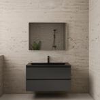 ACTIE BWS Badmeubel | Paris | Antraciet 100 cm | Mat Zwart, Doe-het-zelf en Verbouw, Ophalen of Verzenden, Nieuw, Bad