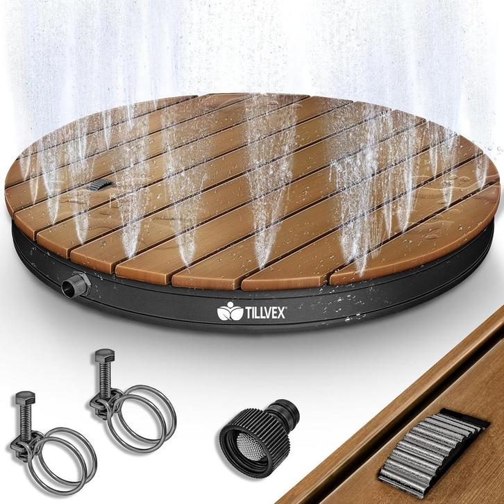 Tillvex® Tuindouche met voetpedaal - Buitendouche - Ø70cm -, Doe-het-zelf en Verbouw, Sanitair, Zo goed als nieuw, Verzenden