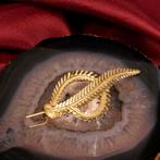 Gouden veer broche | Vintage (gouden broche, geelgoud), Sieraden, Tassen en Uiterlijk, Broches, Ophalen of Verzenden, Gebruikt