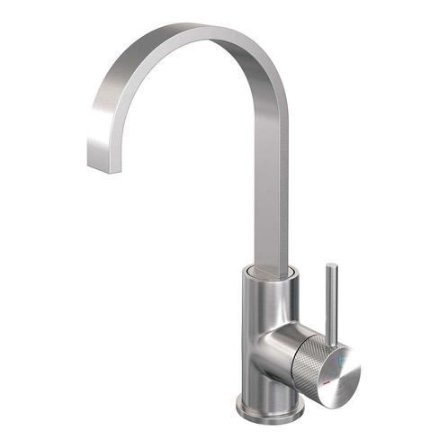Wastafelmengkraan Brauer Brushed Carving Coldstart Opbouw, Doe-het-zelf en Verbouw, Sanitair, Kraan, Nieuw, Ophalen of Verzenden