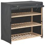 vidaXL Schoenenkast met hoes 79x40x80 cm stof grijs, Verzenden, Nieuw