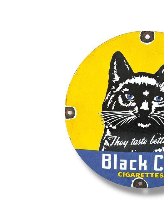 Cigarettes Black Cat - Emaille plaat - Emaille, Antiek en Kunst, Antiek | Wandborden en Tegels