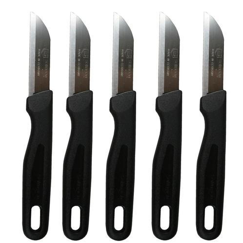 Solingen Set schilmesjes - RVS glad - 16 cm - zwart - 5 s..., Huis en Inrichting, Keuken | Keukenbenodigdheden, Nieuw, Ophalen of Verzenden