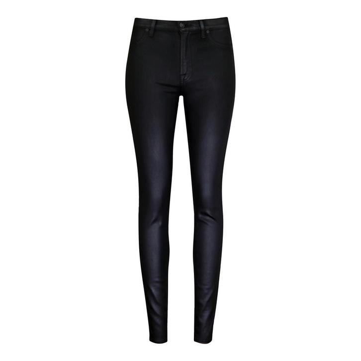 7 for all Mankind • coated skinny jeans zwart • 31, Kleding | Dames, Spijkerbroeken en Jeans, Zwart, Nieuw, Verzenden