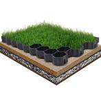 Grasroosters 16 st 60x40x3 cm kunststof groen (Gereedschap), Nieuw, Verzenden