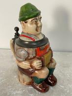 Gerzit - Bierpul - Tin, Aardewerk - Bierpul Man met