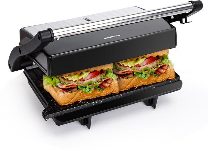 Tosti apparaat - Tosti ijzer - Contactgrill - Grill apparaat, Witgoed en Apparatuur, Contactgrills, Zo goed als nieuw, Verzenden