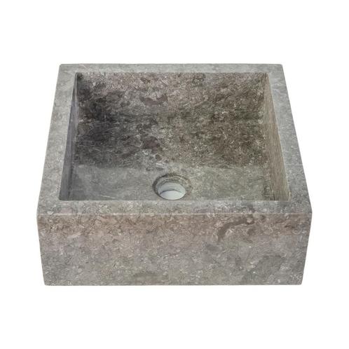 Waskom BWS Stone Vierkant 40x40x15 cm Gepolijst Natuursteen, Doe-het-zelf en Verbouw, Sanitair, Ophalen of Verzenden