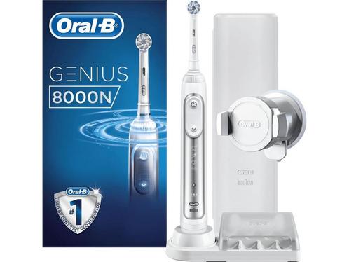 Oral-B Genius 8000N - Elektrische Tandenborstel - Wit, Huis en Inrichting, Woonaccessoires | Overige, Nieuw, Verzenden