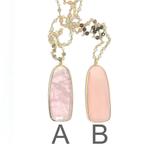 Gold plated 925 zilveren  rozenkwarts ketting, Sieraden, Tassen en Uiterlijk, Kettingen, Verzenden, Nieuw, Zilver