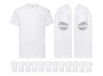 12 Witte Fruit of the Loom Heren T-shirts - Ronde hals, Nieuw, Verzenden