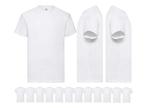 12 Witte Fruit of the Loom Heren T-shirts - Ronde hals, Verzenden, Nieuw