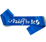 Sjerp Daddy to Be blauw met witte tekst, Hobby en Vrije tijd, Feestartikelen, Verzenden, Nieuw, Versiering, Geboorte of Huwelijk