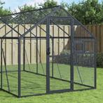 Volière Vogelkooi 1,79x6x1,85 m aluminium antracietkleurig