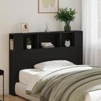 vidaXL Zwarte Eikenhouten Hoofdbordkast - 140x19x104.5 cm -, Huis en Inrichting, Slaapkamer | Bedden, Verzenden, Nieuw, Zwart