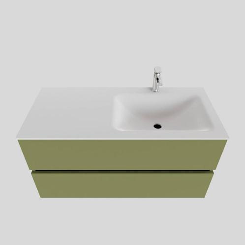 Badkamermeubel Solid Surface BWS Oslo 100x46 cm Rechts Mat, Doe-het-zelf en Verbouw, Sanitair, Bad, Nieuw, Ophalen of Verzenden