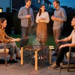 2-in-1 Vuurkorf Ø75 X 58 Cm Vuurplaats Met Vonkenscherm, Poo, Tuin en Terras, Onkruidbranders, Verzenden, Nieuw