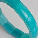 Armband met 13 cabochons van natuurlijke amazone en geregen, Verzamelen, Mineralen en Fossielen