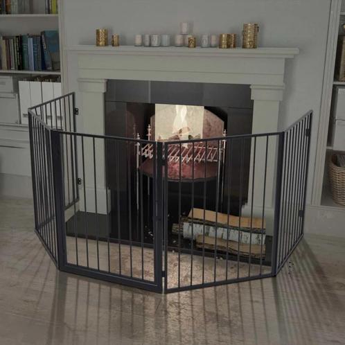 Zwart Staal Openhaardhek - OP=OP - Bescherm je huisdier!, Huis en Inrichting, Haarden, Nieuw, Ophalen of Verzenden