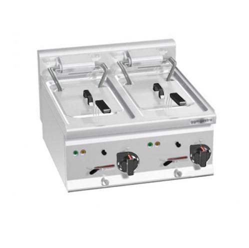 GGM Gastro | Dubbele elektrische friteuse - 10+10 liter - 12, Witgoed en Apparatuur, Frituurpannen, Verzenden