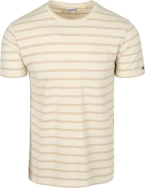 No-Excess T-Shirt Crewneck Jacquard Stripes maat XL Heren, Kleding | Heren, T-shirts, Wit, Nieuw, Maat 56/58 (XL), Verzenden