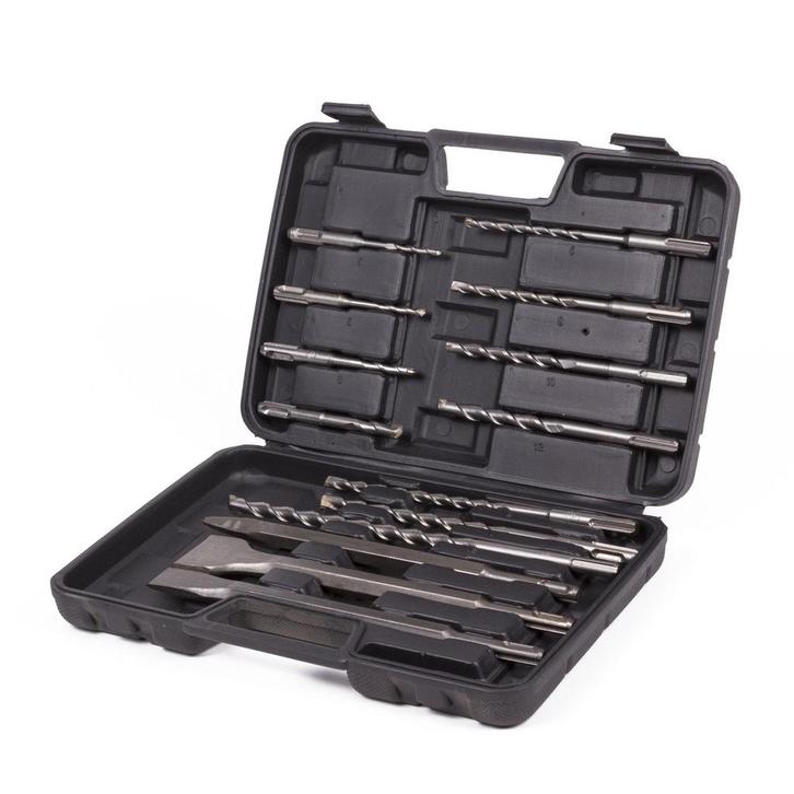 Hofftech Complete SDS+ boor- en beitelset - 14-delig - vo..., Doe-het-zelf en Verbouw, Gereedschap | Boormachines, Nieuw, Ophalen of Verzenden