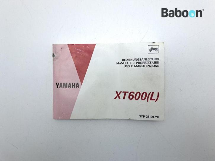 Instructie Boek Yamaha XT 600 E 1990-1995 (XT600E) German,, Motoren, Onderdelen | Yamaha, Gebruikt, Verzenden