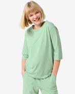 HEMA Dames pyjamatop katoen lichtgroen 1+1 gratis, Verzenden