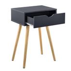 Bijzettafel met lade nachtkastje 60x40x29,5 cm donkergrijs, Huis en Inrichting, Tafels | Bijzettafels, Verzenden, Nieuw