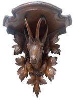 Wandplank beugel - Handgesneden hout - Begin 20e eeuw